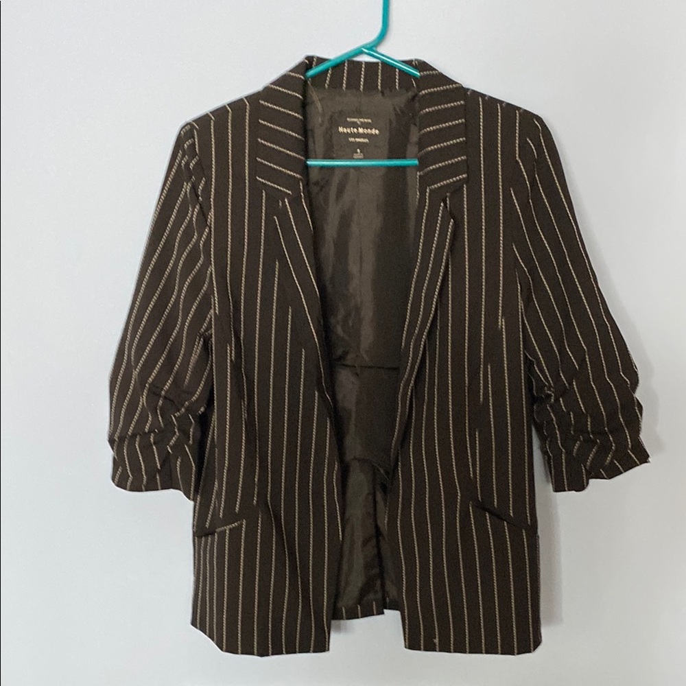 Haute Monde Black striped Blazer